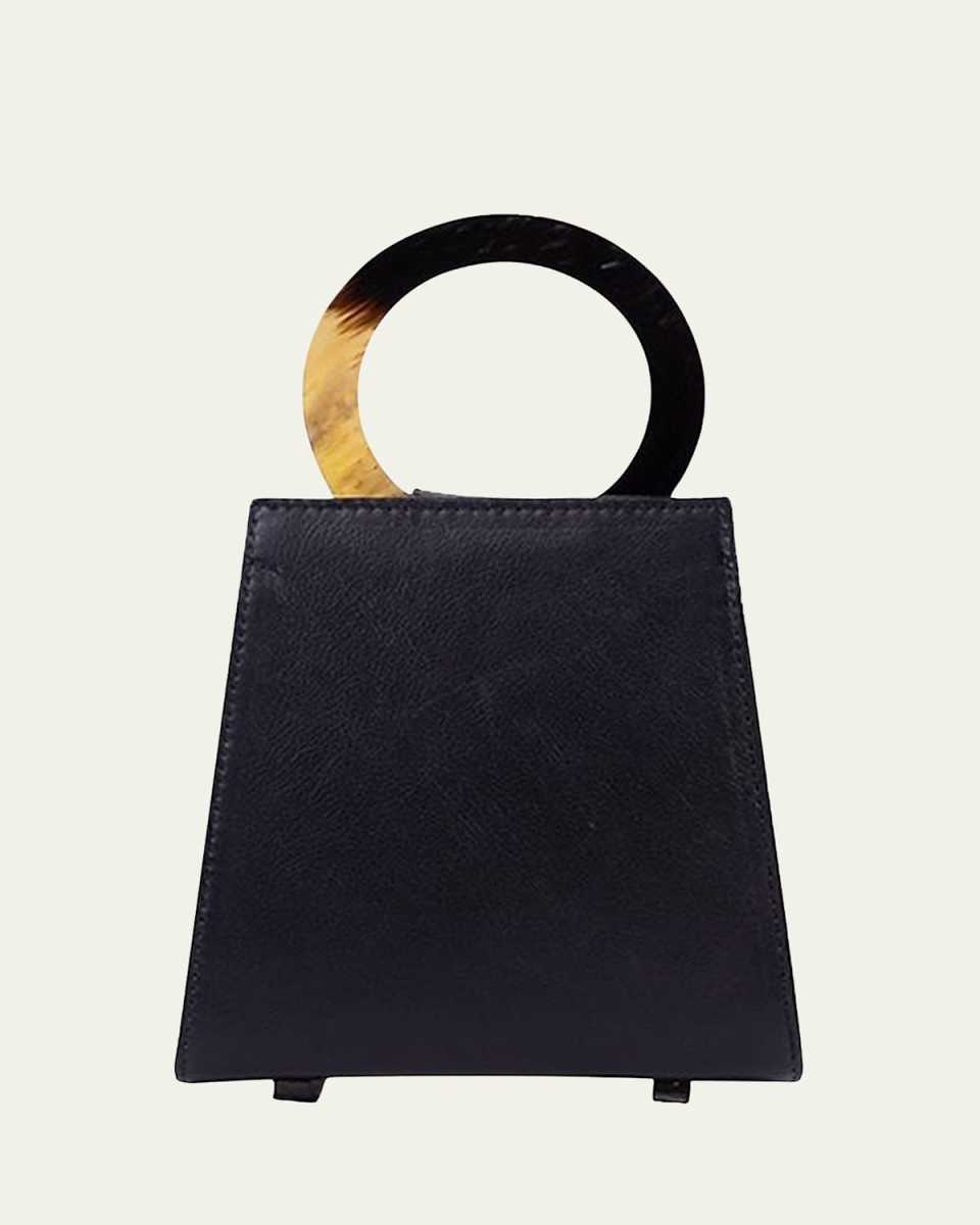Azza Mini Leather Top-Handle Bag